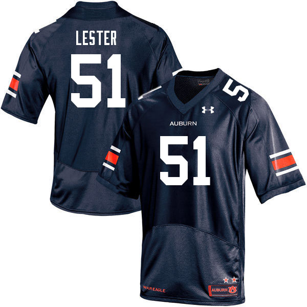 Men's Auburn Tigers #51 Barton Lester Navy 2021 College Stitched Football Jersey